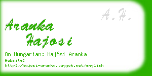aranka hajosi business card